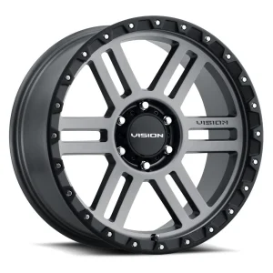 Vision Wheel Off-Road – 354 MANX2 – Grey – 17″x9″ 12mm – All weather Wheels – 354-7965SGBL12